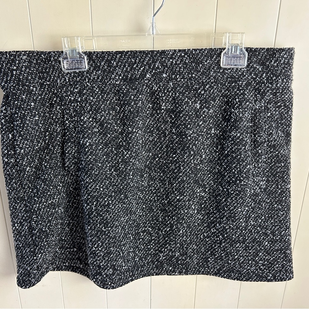 Loft Tweed Skirt - Black Gray - Size XL Petite